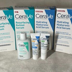CeraVe 7‑Piece Skincare Bundle – Serums + Cleanser + Moisturizers